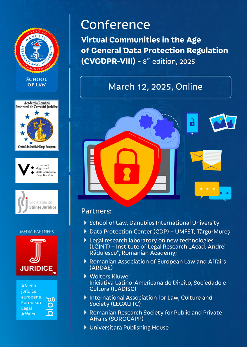  Conferința dedicată comunităților virtuale în era Regulamentului general privind protecția datelor (CVRGPD) – 12 martie, 2025, online 