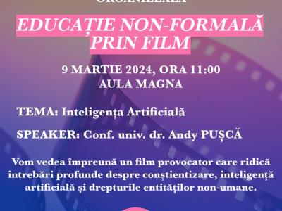 Afis 9 Martie Educatie Non Formala Prin Film
